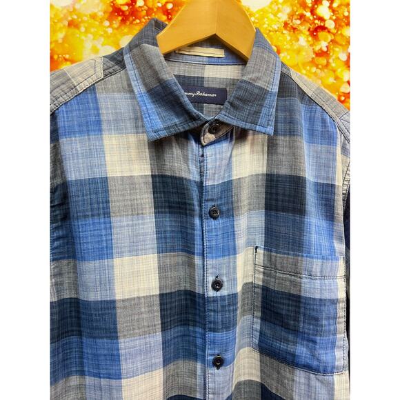 Tommy Bahama Mens Plaid Indio Shores Buffalo Check Button-Up Shirt Size M - Picture 6 of 14